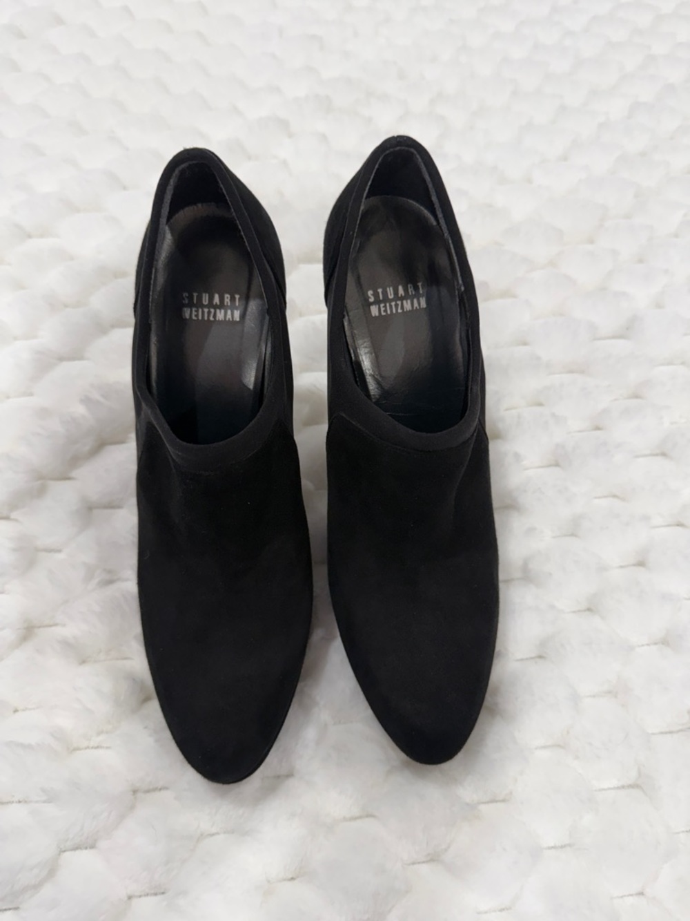 Stuart Weitzman Black Suede Ankle Boots